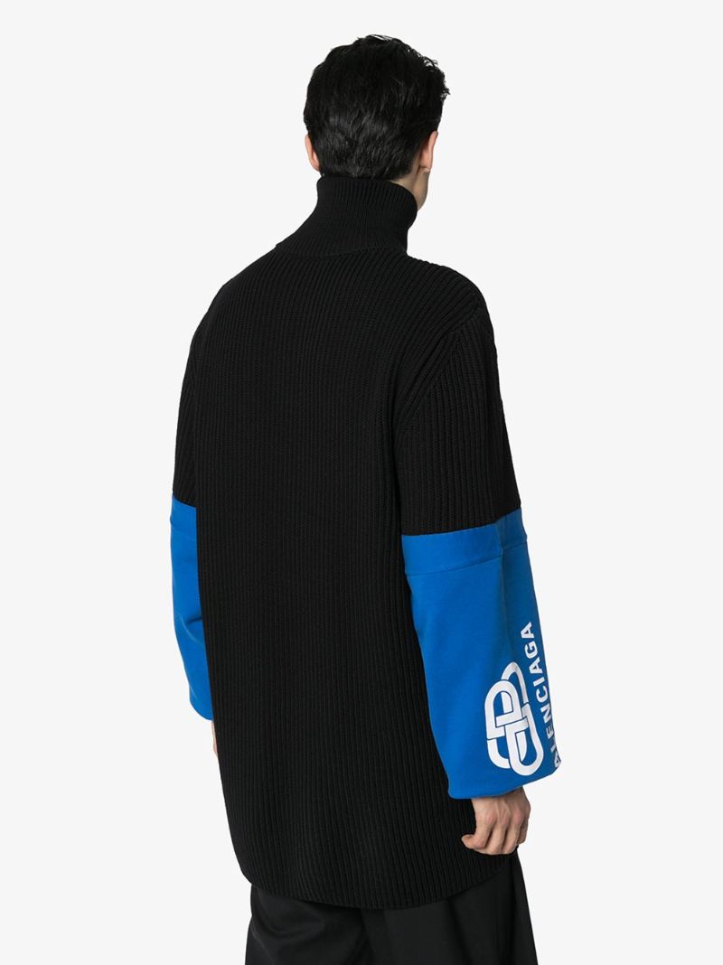 Contrast Panel Knitted Sweatshirt