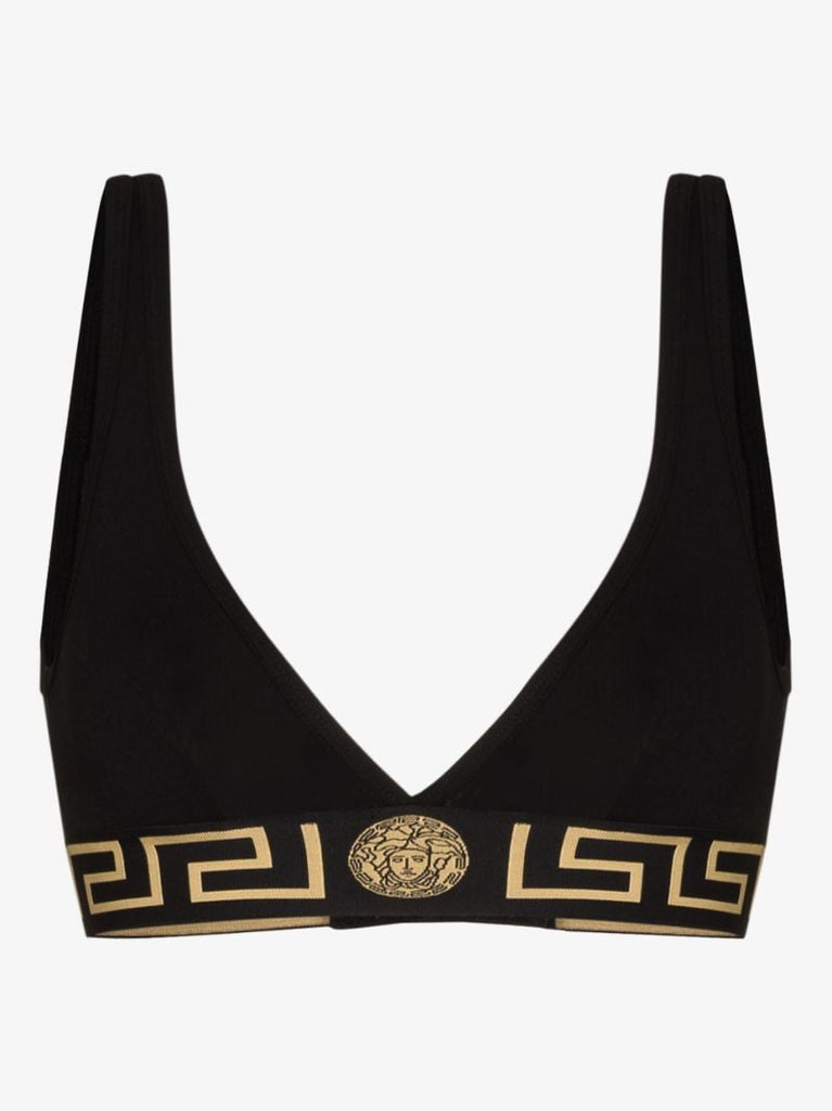 Black Triangle Greca Border Bralette