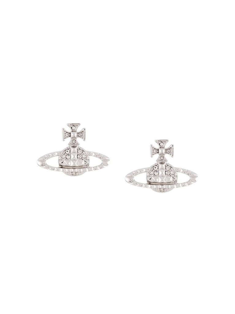 Silver-tone Orb Stud Earrings