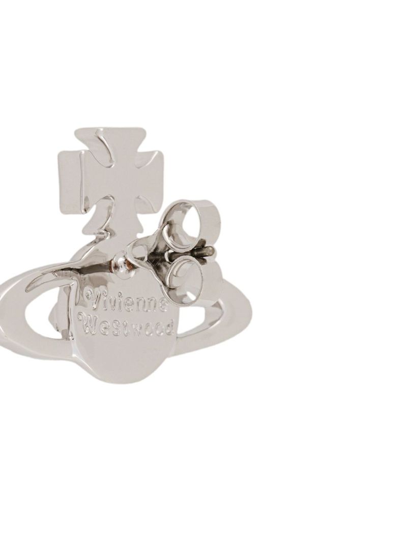 Silver-tone Orb Stud Earrings