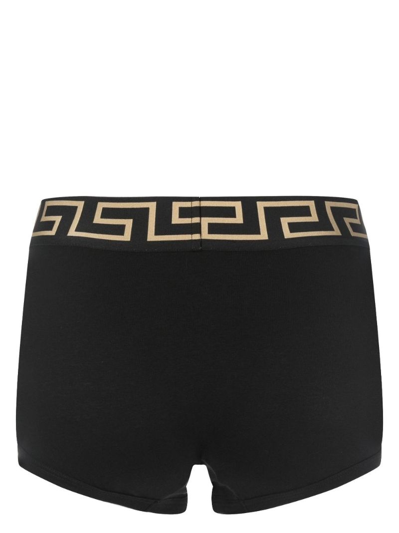 Black Greca Border Cotton Boxer Briefs