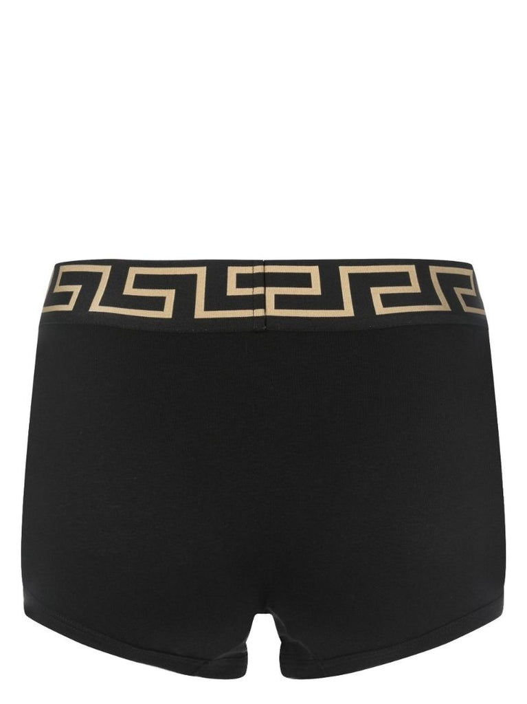 Black Greca Border Cotton Boxer Briefs