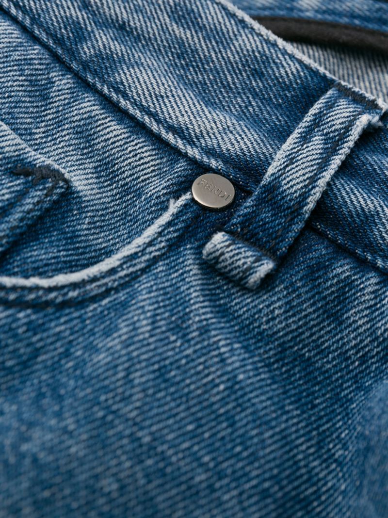 Ff Logo Turn-up Jeans