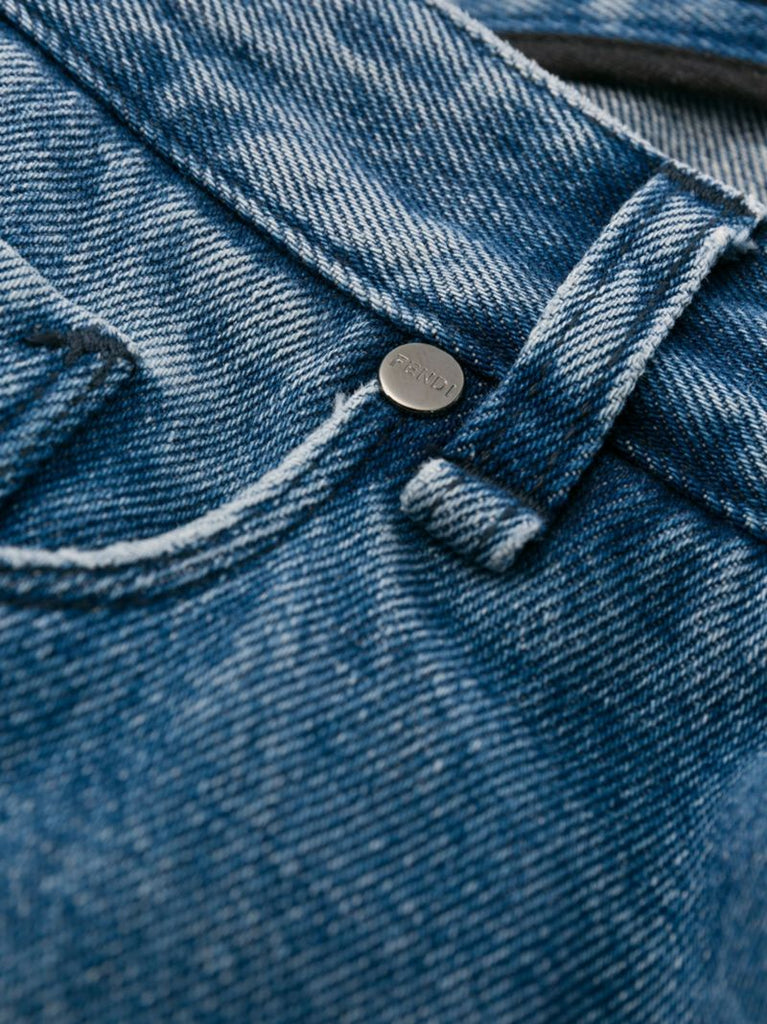 Ff Logo Turn-up Jeans