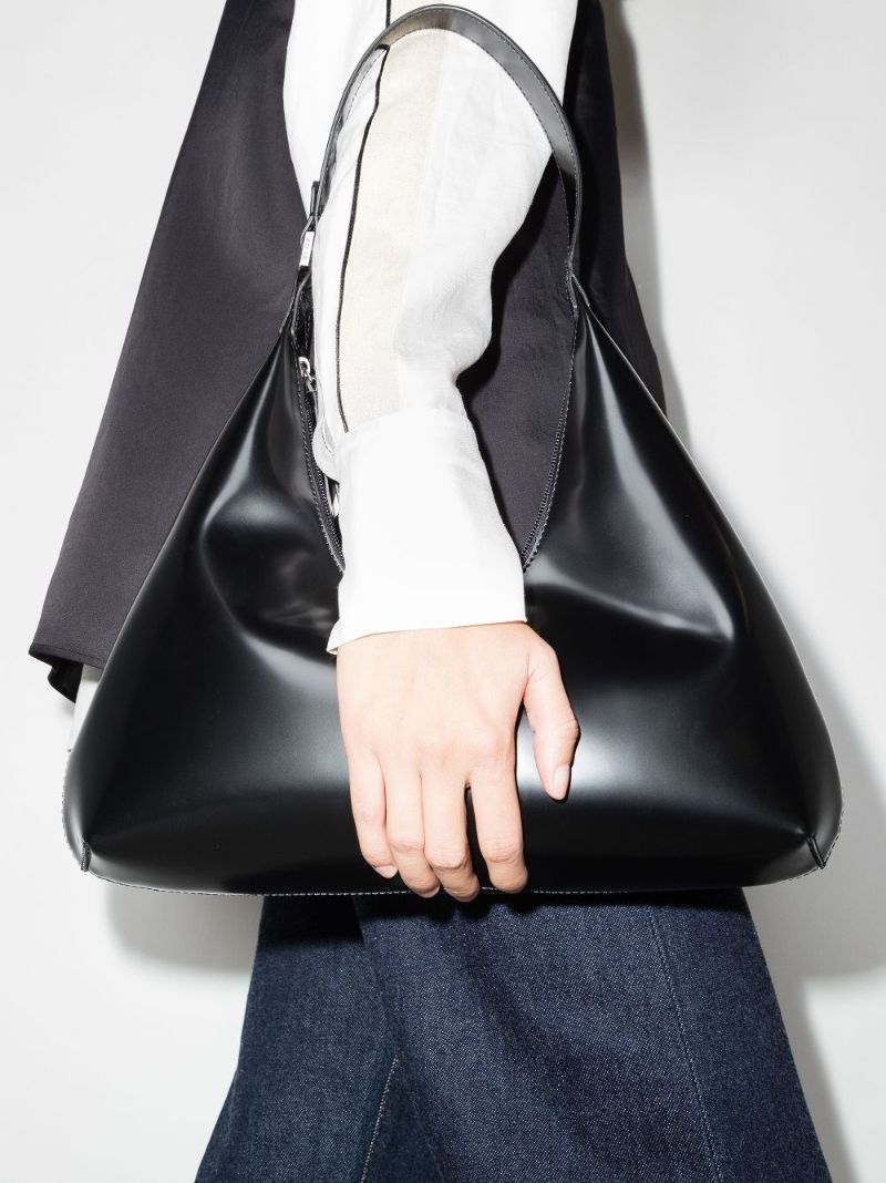Black Amber Leather Shoulder Bag