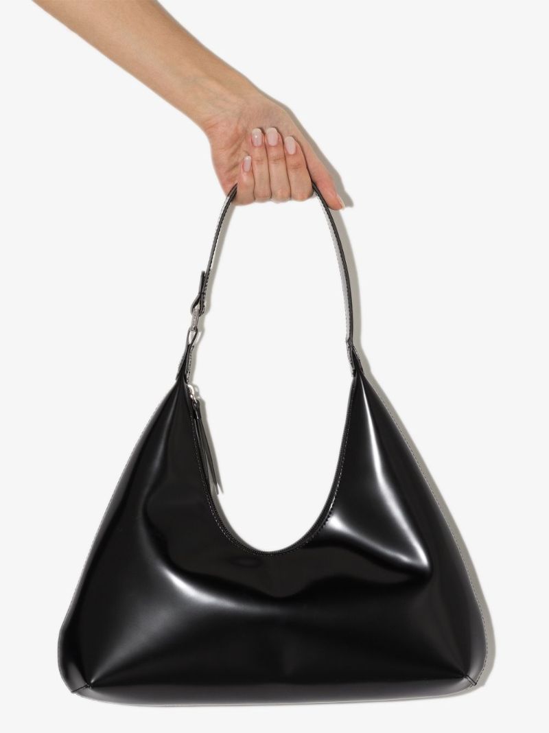 Black Amber Leather Shoulder Bag