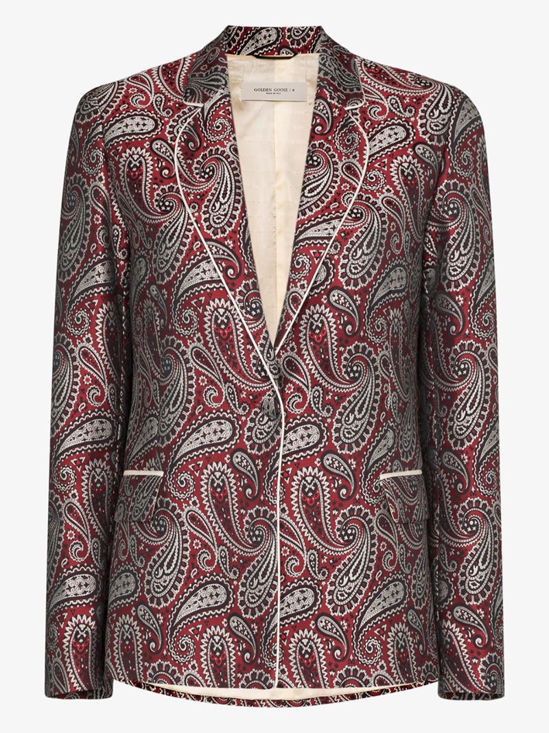 Venice Paisley Single-breasted Blazer