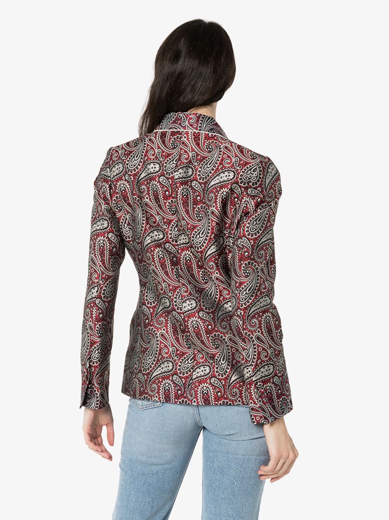 Venice Paisley Single-breasted Blazer