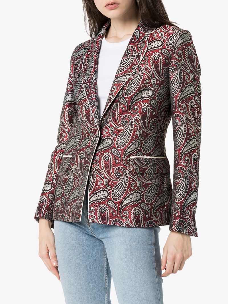 Venice Paisley Single-breasted Blazer