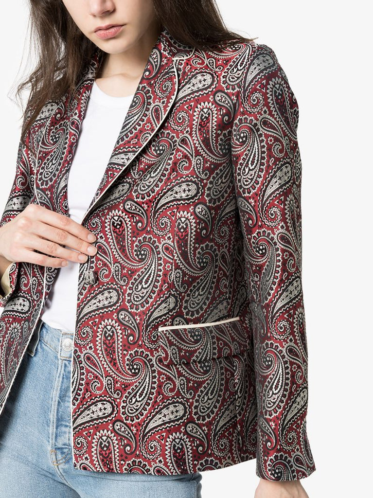 Venice Paisley Single-breasted Blazer