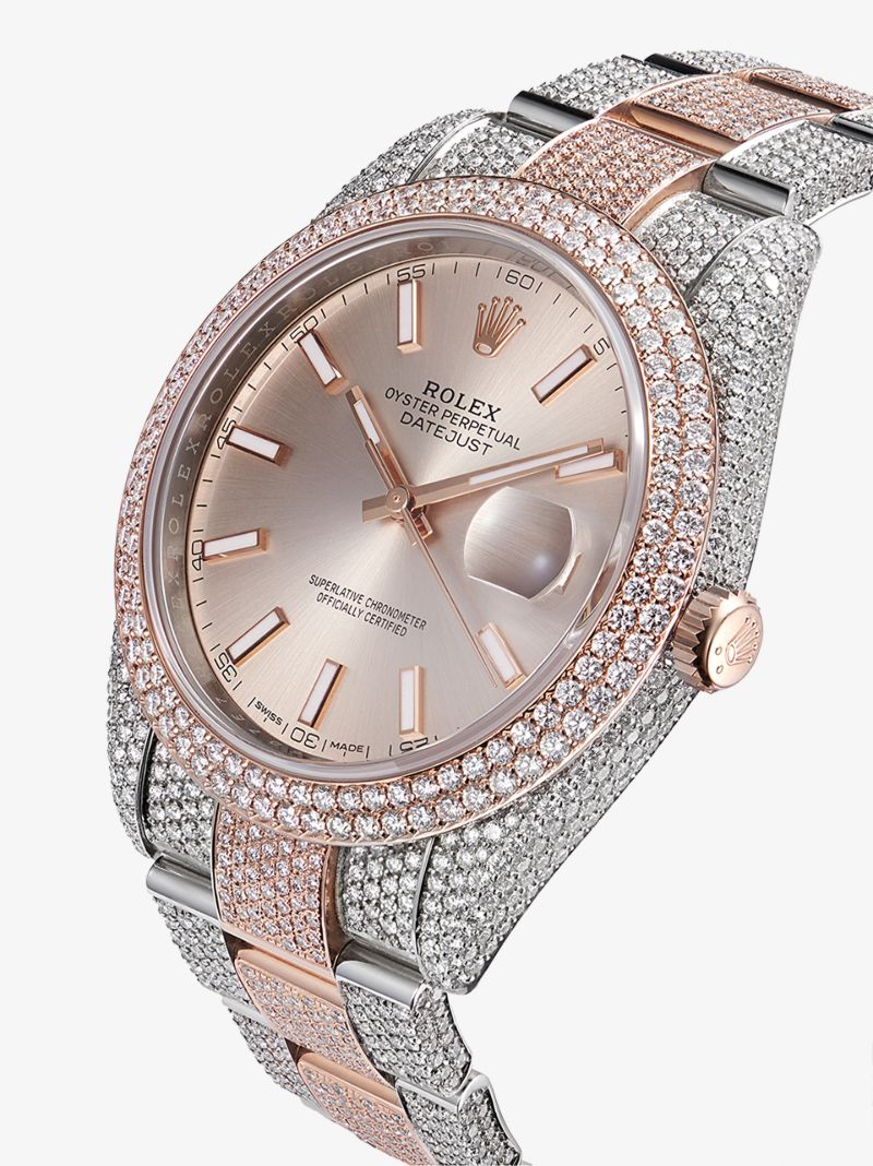 Rolex Rose Gold Datejust 41 Diamond Watch