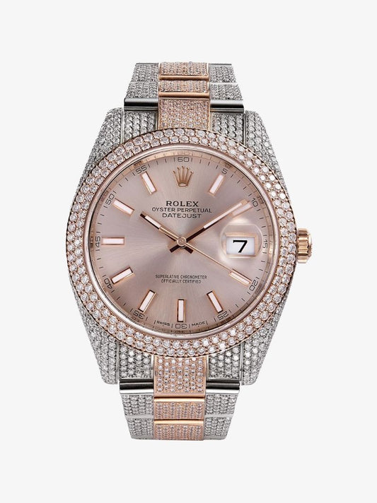 Rolex Rose Gold Datejust 41 Diamond Watch