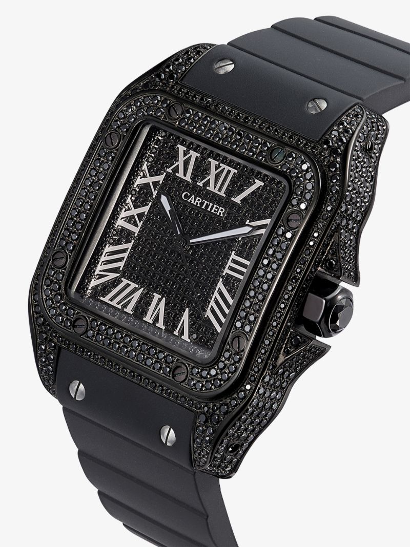 Vintage Cartier Santos Diamond Watch
