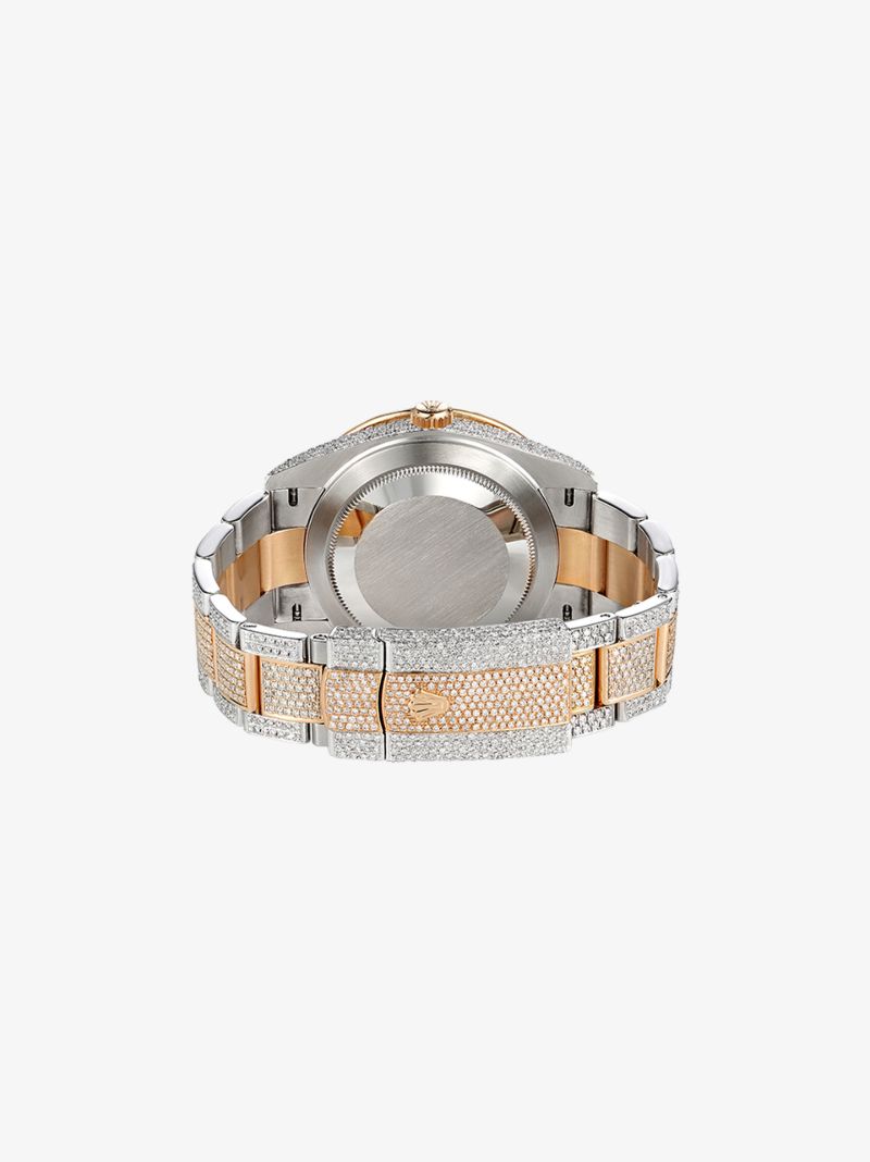 Vintage Stainless Steel and Yellow Gold Rolex Datejust Ii Wimbledon Diamond Watch