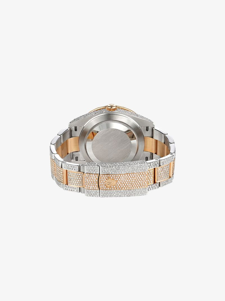 Vintage Stainless Steel and Yellow Gold Rolex Datejust Ii Wimbledon Diamond Watch