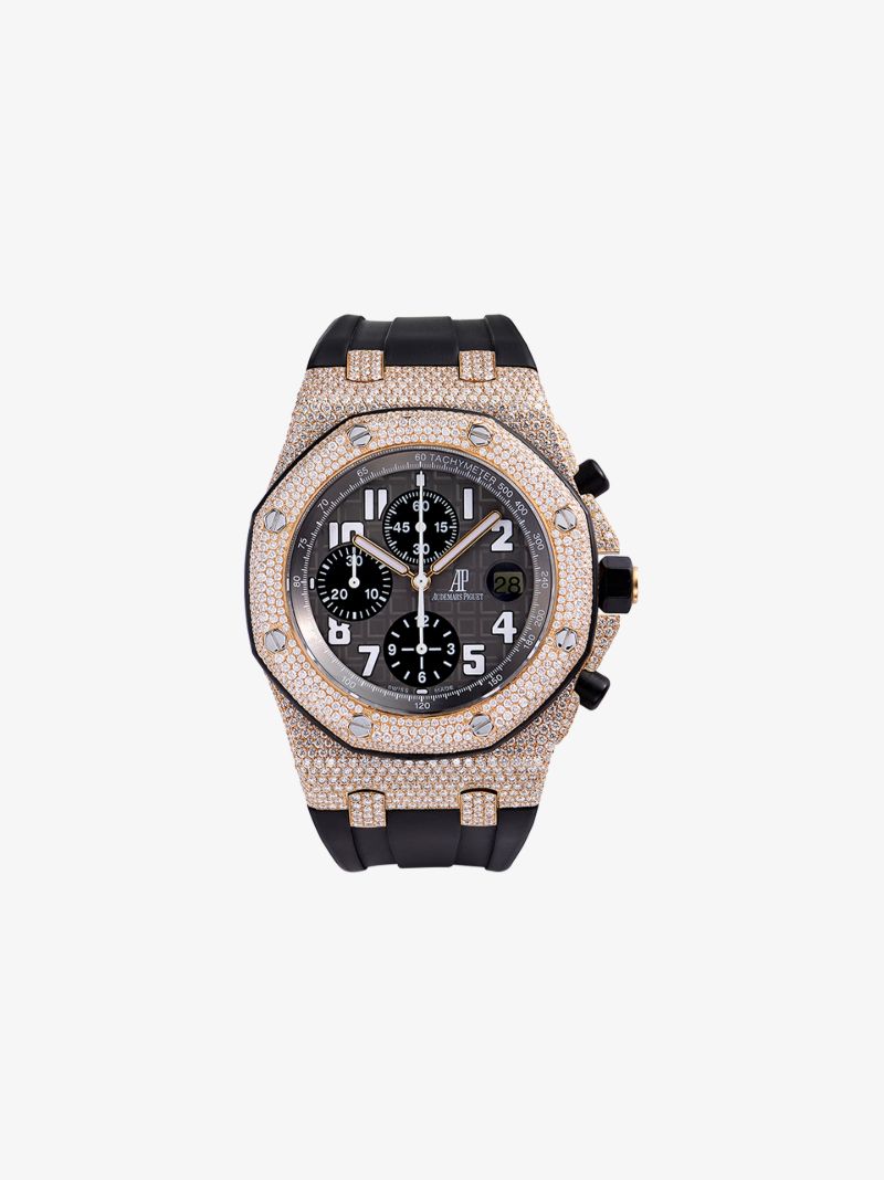 18k Rose Gold Audemars Piguet Royal Oak Offshore Diamond Watch