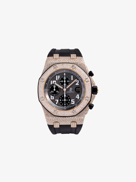 18k Rose Gold Audemars Piguet Royal Oak Offshore Diamond Watch