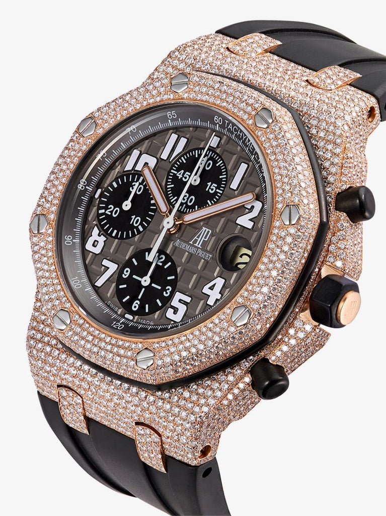 18k Rose Gold Audemars Piguet Royal Oak Offshore Diamond Watch