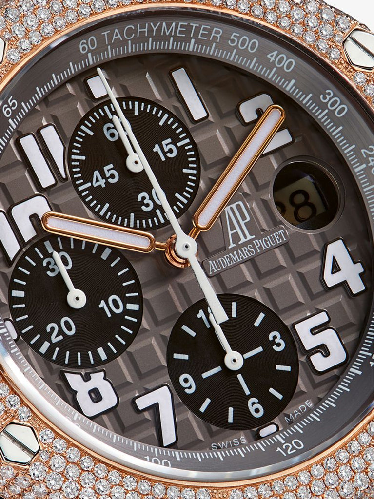 18k Rose Gold Audemars Piguet Royal Oak Offshore Diamond Watch