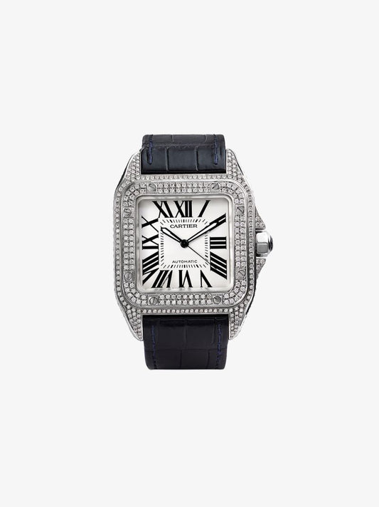 Vintage Cartier Santos Diamond Watch