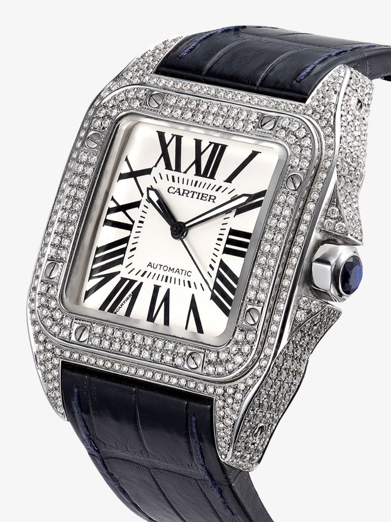 Vintage Cartier Santos Diamond Watch