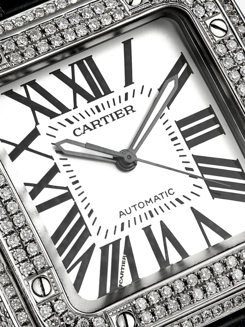 Vintage Cartier Santos Diamond Watch