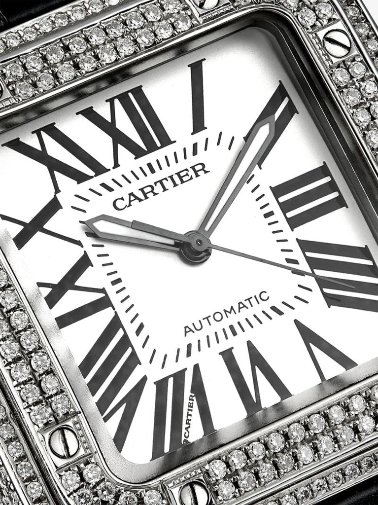Vintage Cartier Santos Diamond Watch