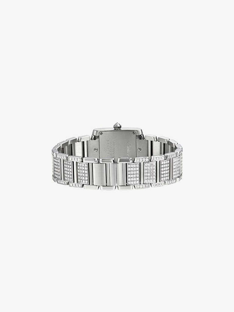 Stainless Steel Cartier Tank Diamond Watch
