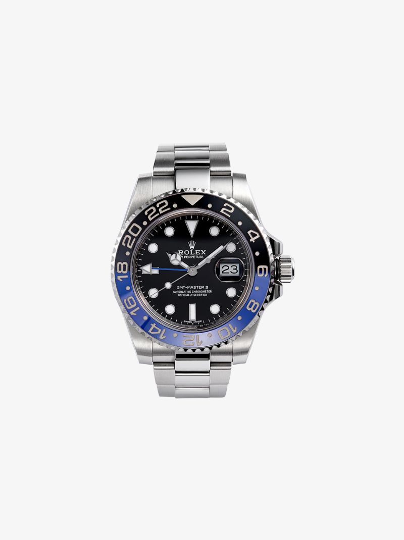 Vintage Stainless Steel Rolex Gmt-master Ii Batman Watch