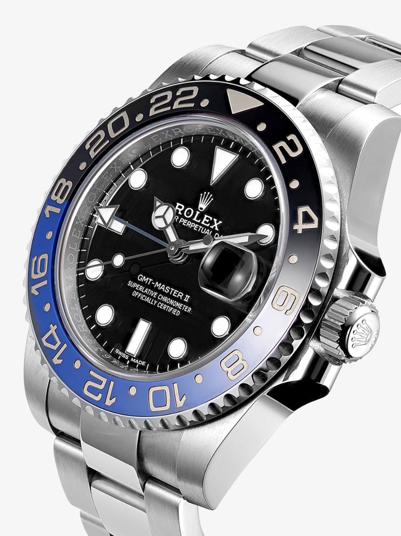 Vintage Stainless Steel Rolex Gmt-master Ii Batman Watch
