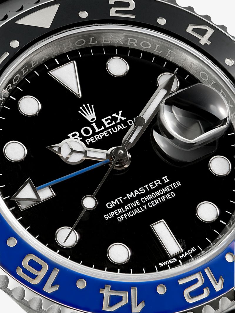 Vintage Stainless Steel Rolex Gmt-master Ii Batman Watch
