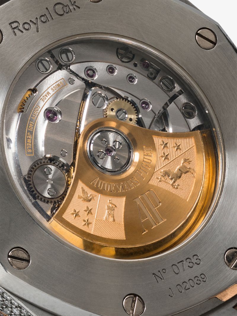 18k Rose Gold Audemars Piguet Royal Oak Diamond Watch