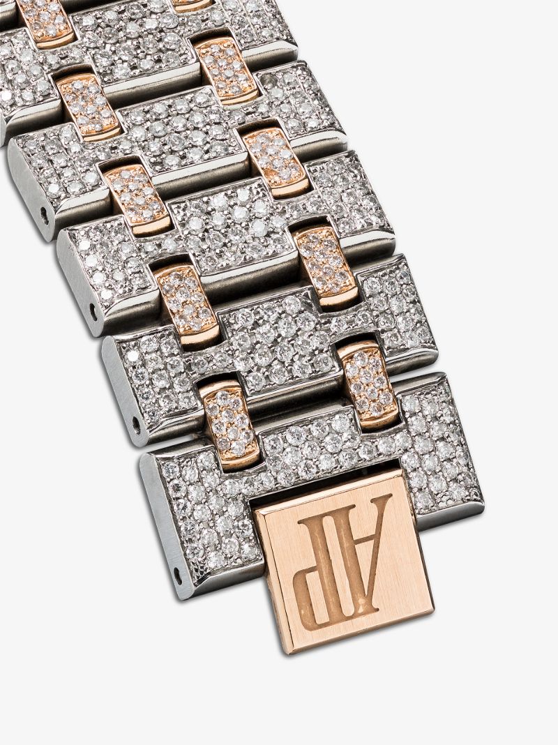 18k Rose Gold Audemars Piguet Royal Oak Diamond Watch