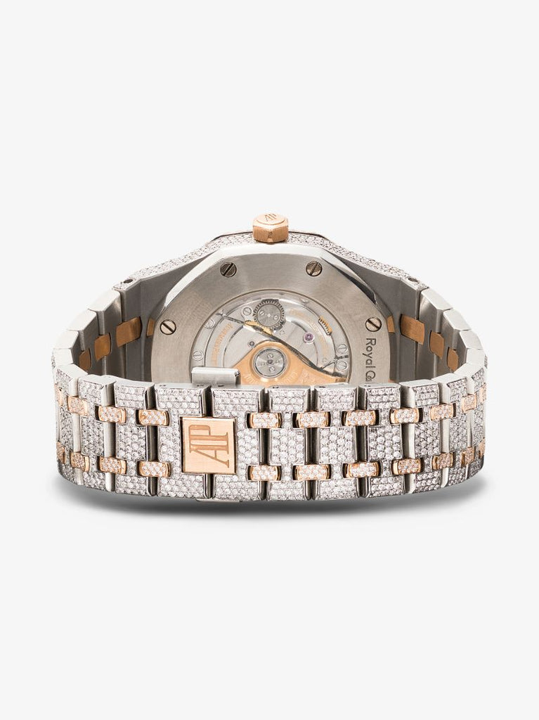 18k Rose Gold Audemars Piguet Royal Oak Diamond Watch