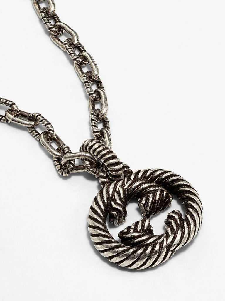 Sterling Silver Interlocking G Pendant Necklace