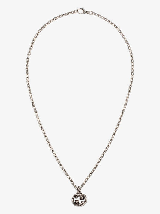 Sterling Silver Interlocking G Pendant Necklace