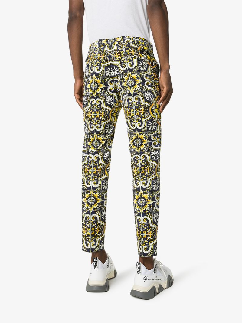 Maiolica Print Tailored Trousers