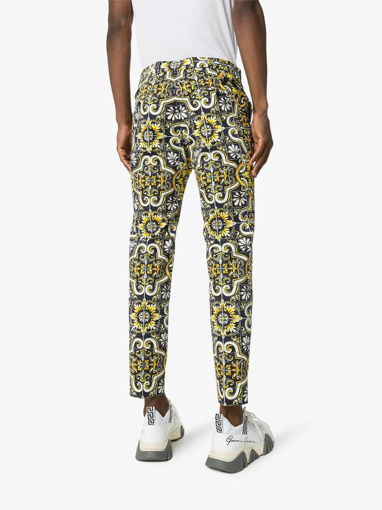Maiolica Print Tailored Trousers