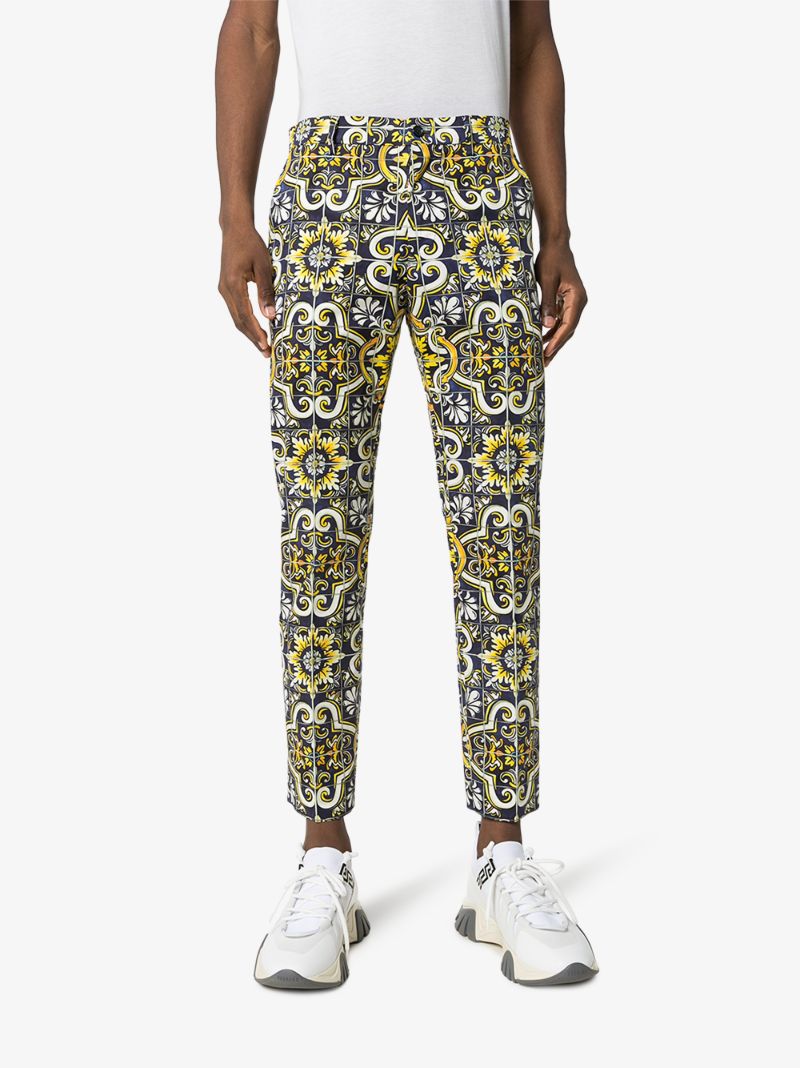 Maiolica Print Tailored Trousers