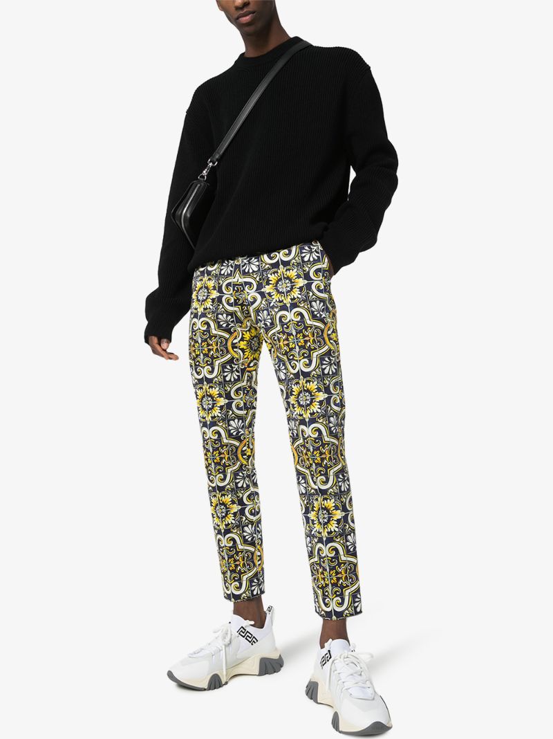 Maiolica Print Tailored Trousers