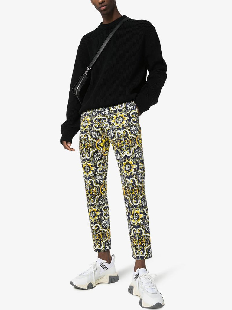 Maiolica Print Tailored Trousers