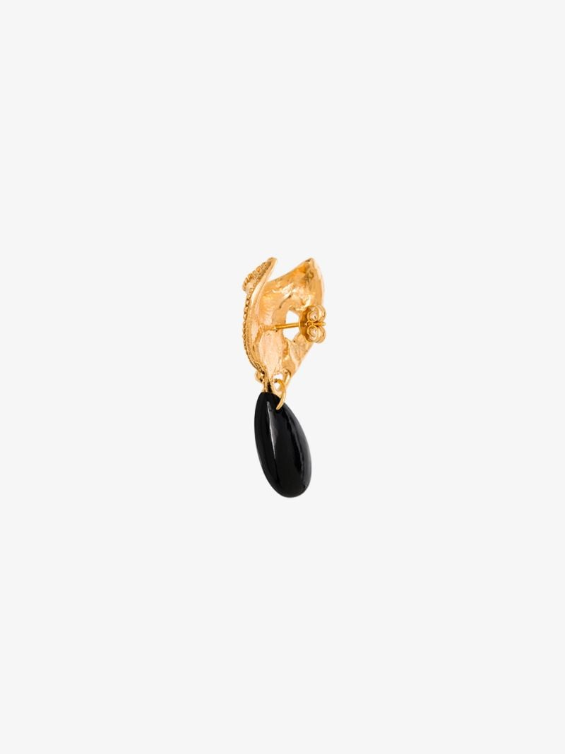 24k Gold-plated Onyx Nightfall Earrings