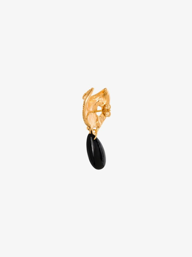 24k Gold-plated Onyx Nightfall Earrings