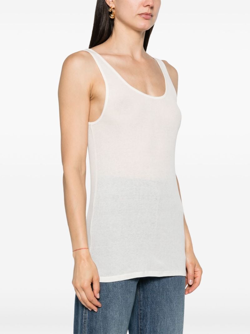 White Scoop Neck Tank Top