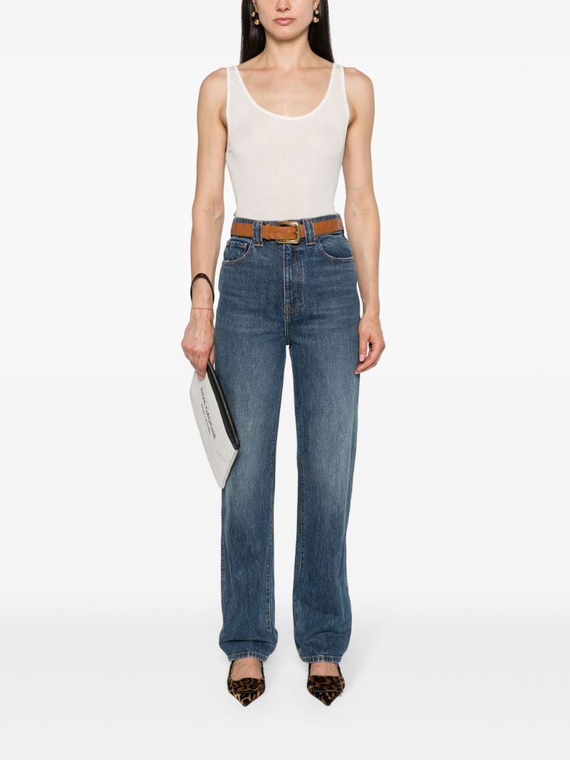 White Scoop Neck Tank Top