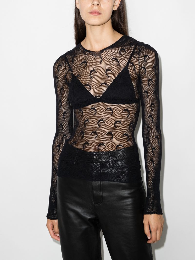 Crescent Moon Fishnet Top