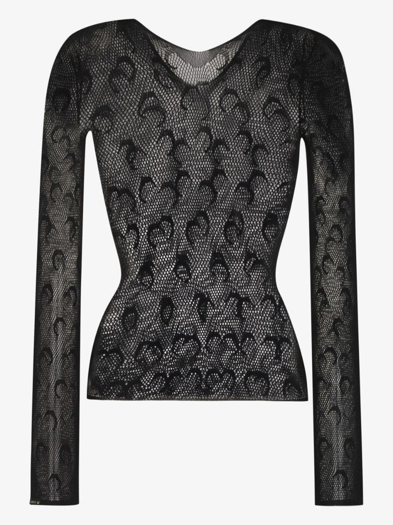 Crescent Moon Fishnet Top