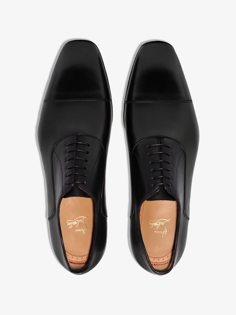 Black Greggo Leather Oxford Shoes