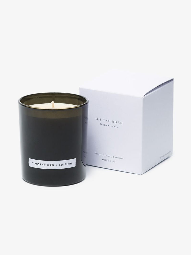 Black and White on the Road Candle