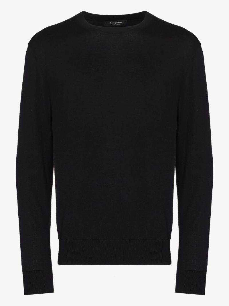 Embroidered Logo Cotton Sweater